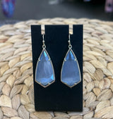 Pre-owned KENDRA SCOTT Gold Dark Gray Designer Earring