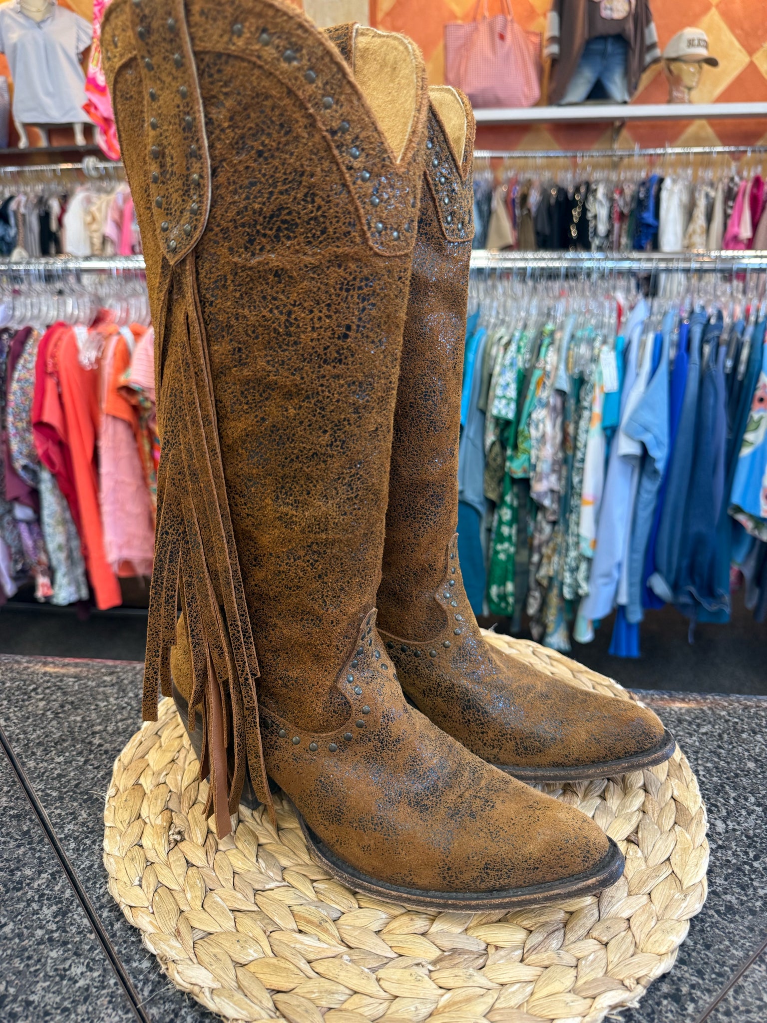 Pre-owned Idyllwind Dark Brown Blend Size 8 Designer Boot