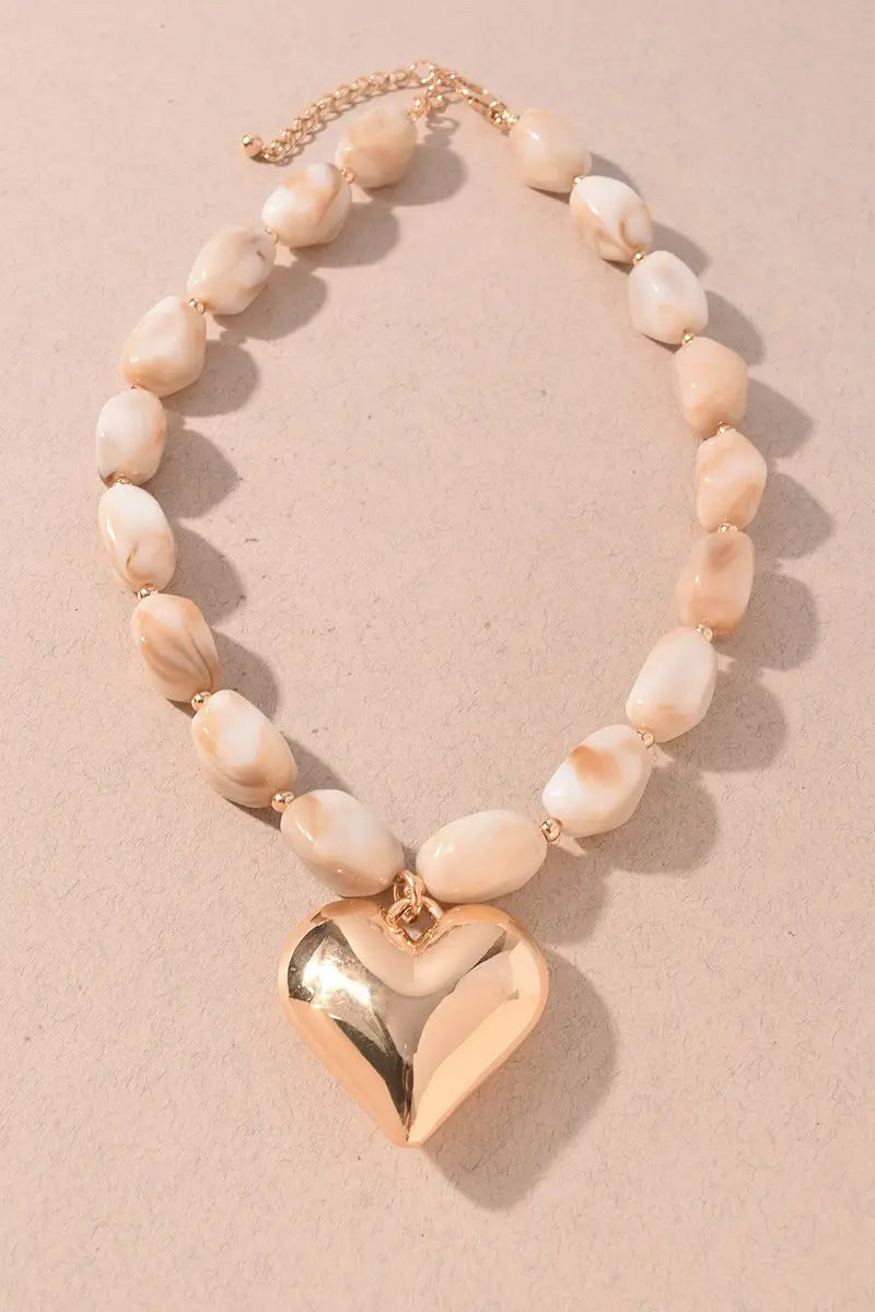 New MERV Beige Gold Necklace