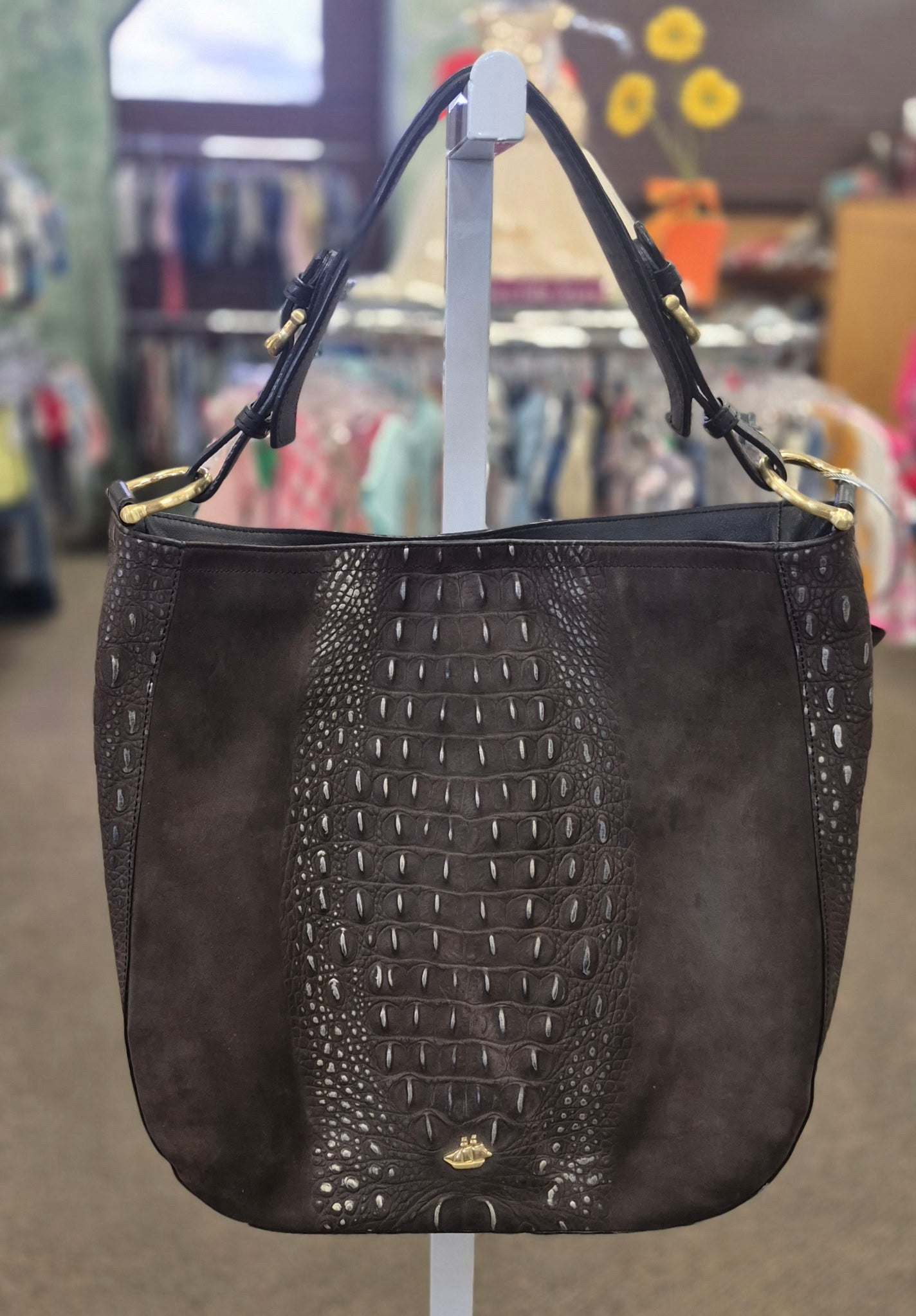 Pre-owned BRAHMIN Dark brown Shoulder Designer Purse