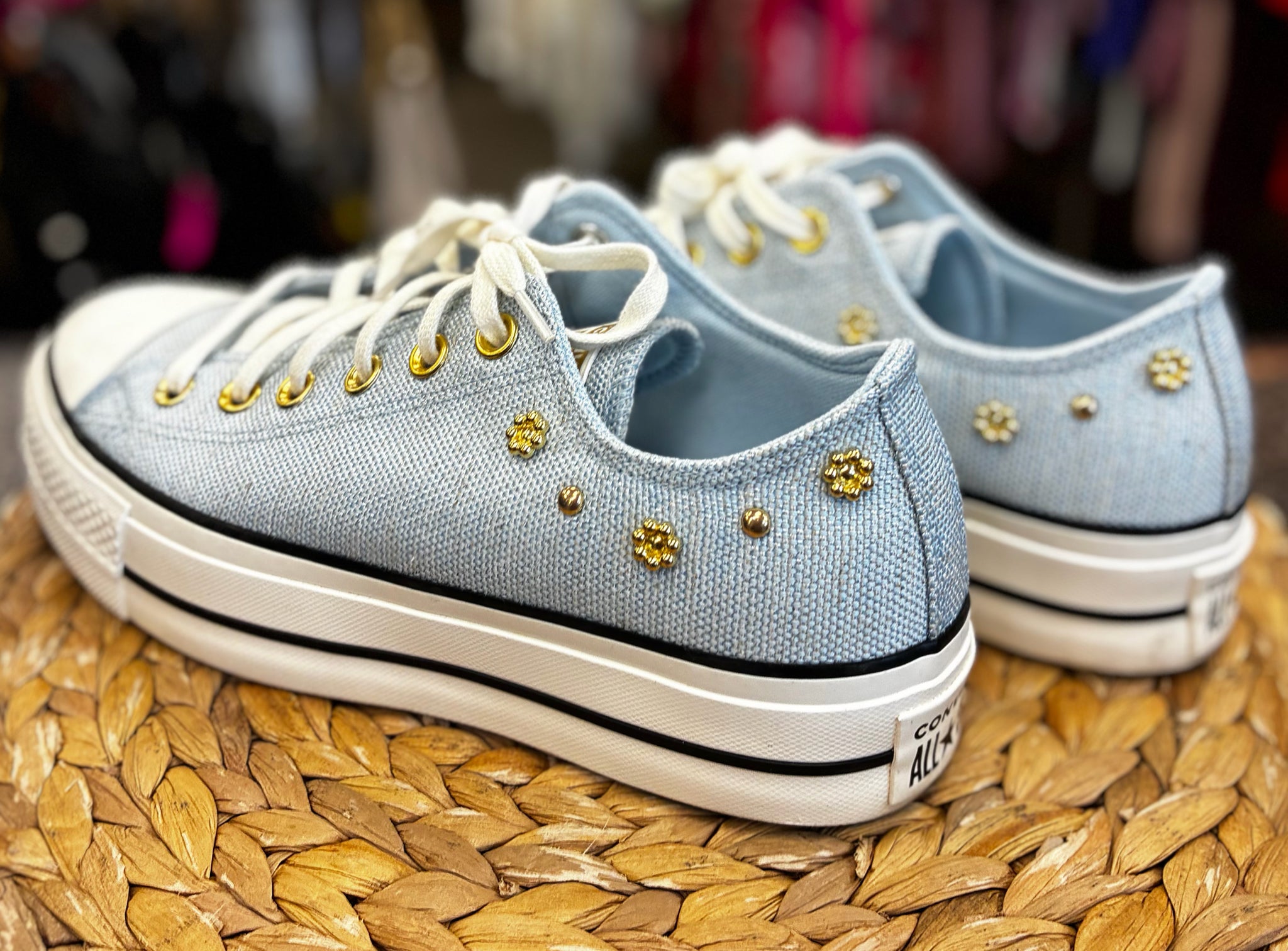 Pre-owned CONVERSE Light blue White Size 9 Designer Sneaker