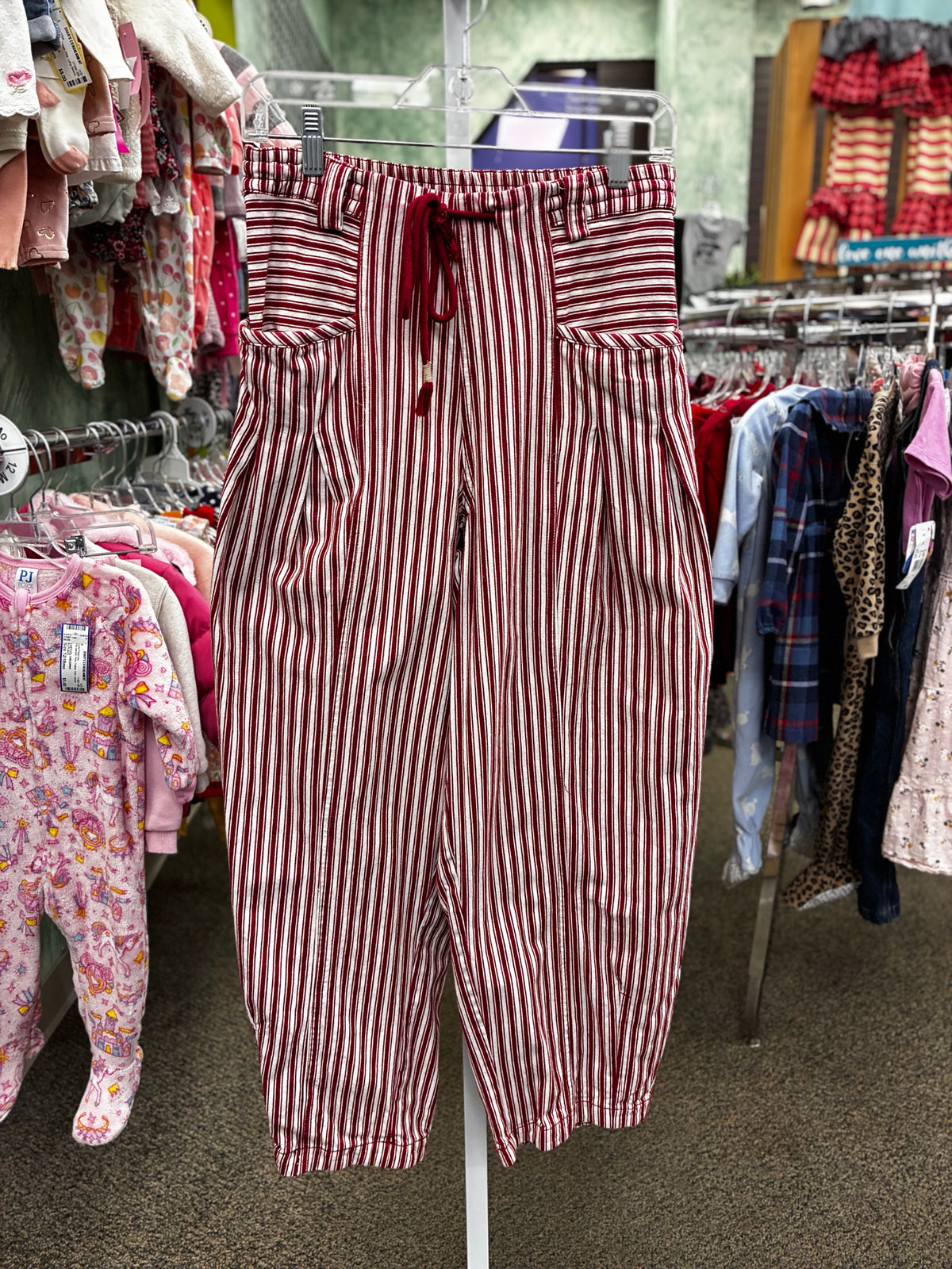 Pre-owned VERY JEAN Red stripe White Stripe Size 8 Pants