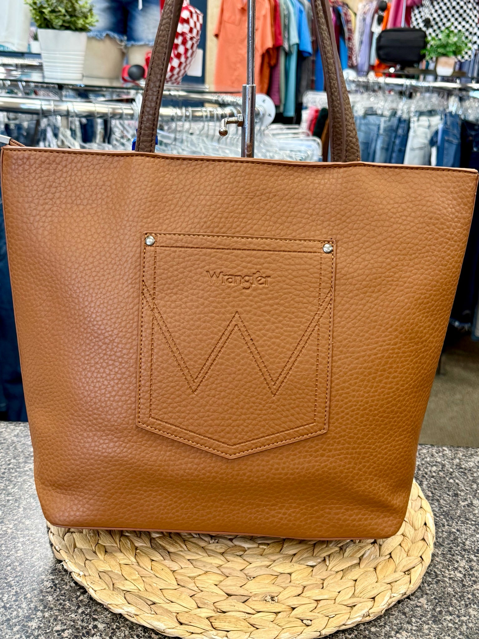 New WRANGLER Brown M Tote Purse