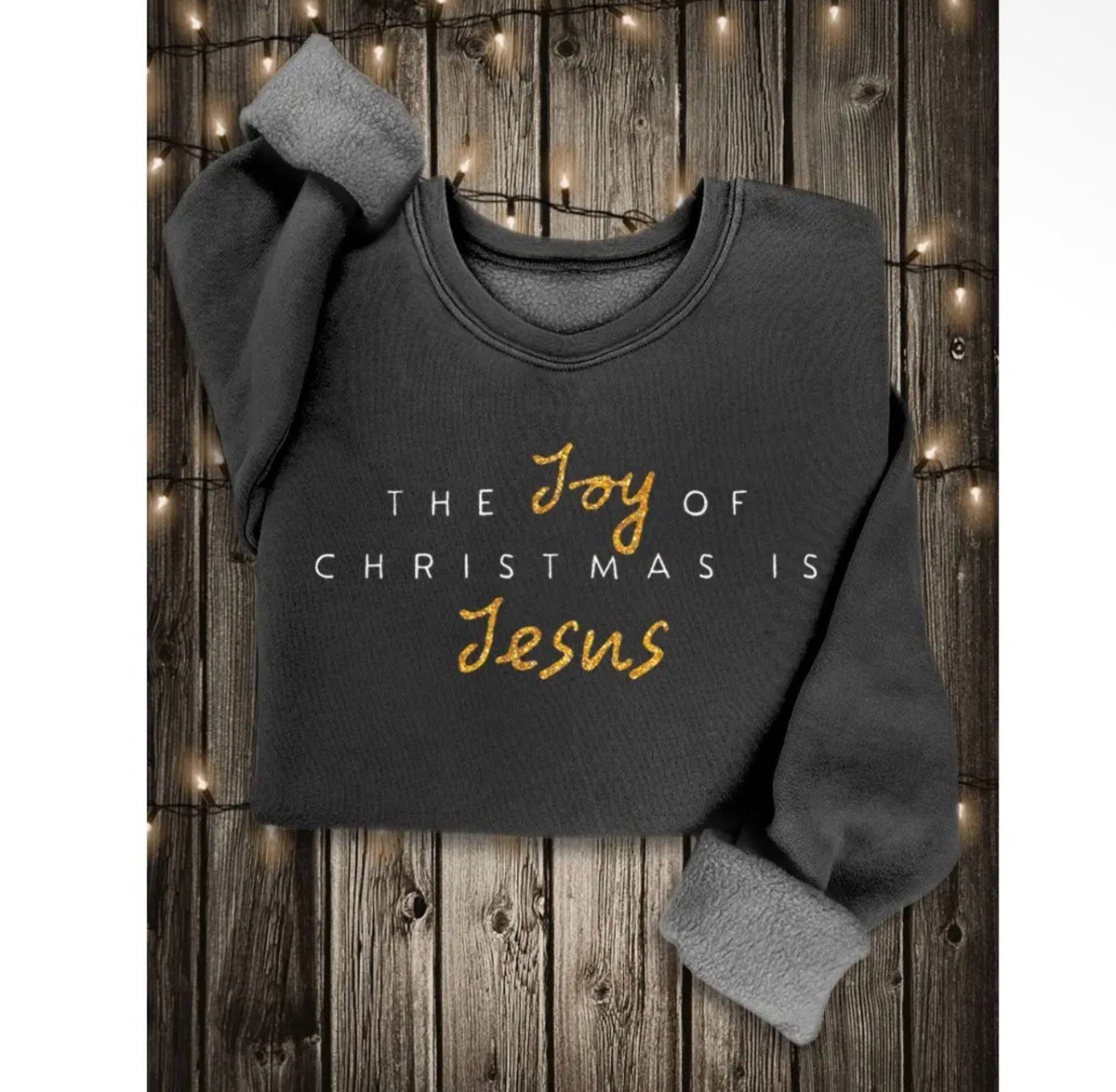 New HRT & LUV Dark gray Gold Trim Size S Long Sleeve Sweatshirt