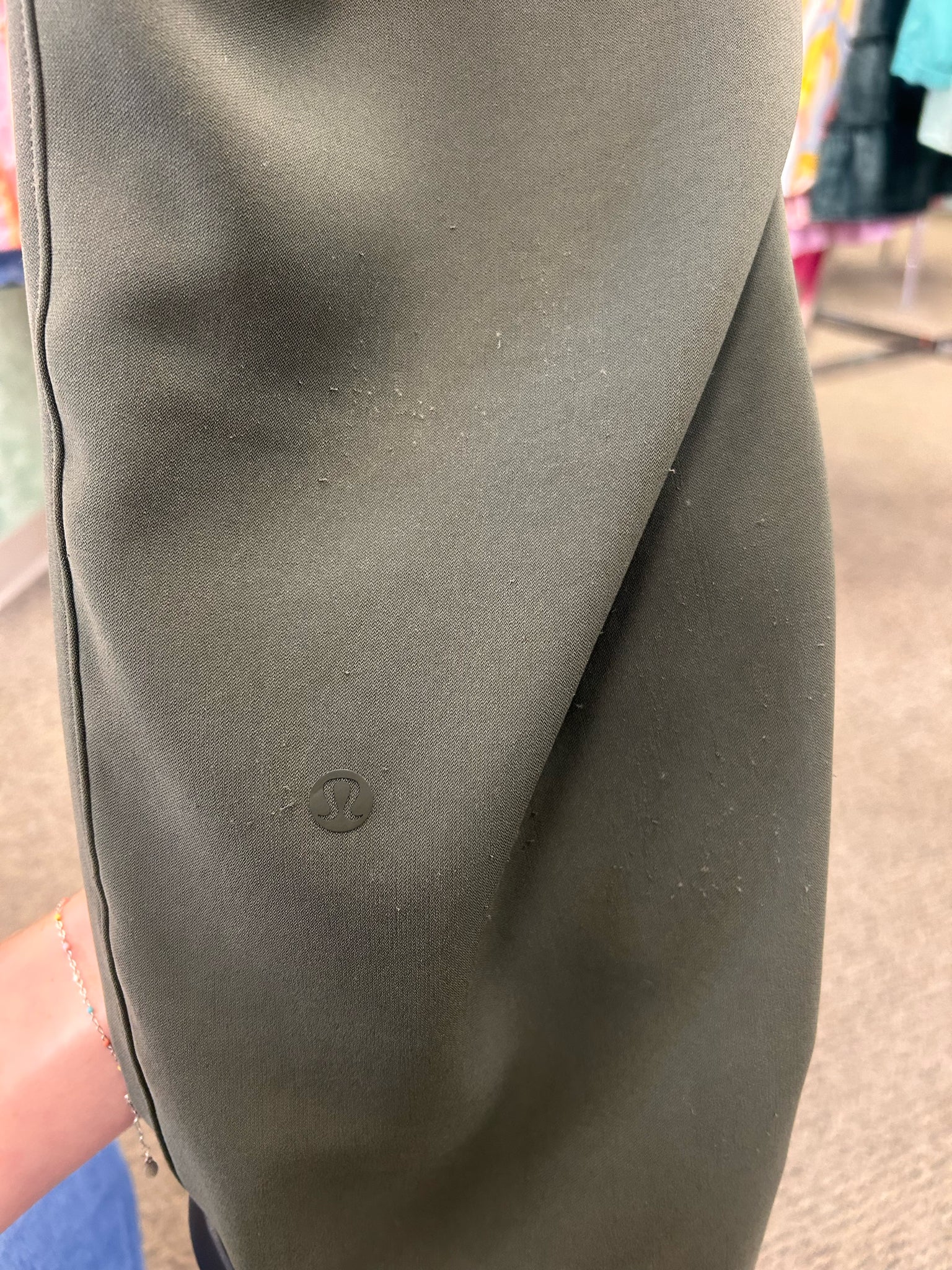 Pre-owned Lululemon Army green Size: 10 Designer Pant