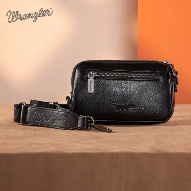 New WRANGLER Black Print S Crossbody Purse