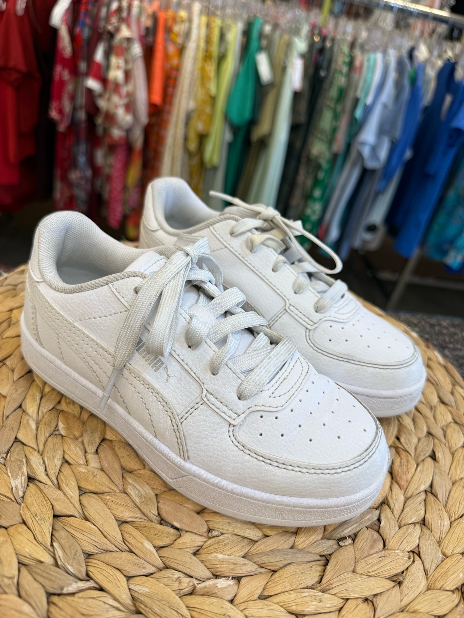 Pre-owned PUMA White C-SIZE 1 Boys Sneaker