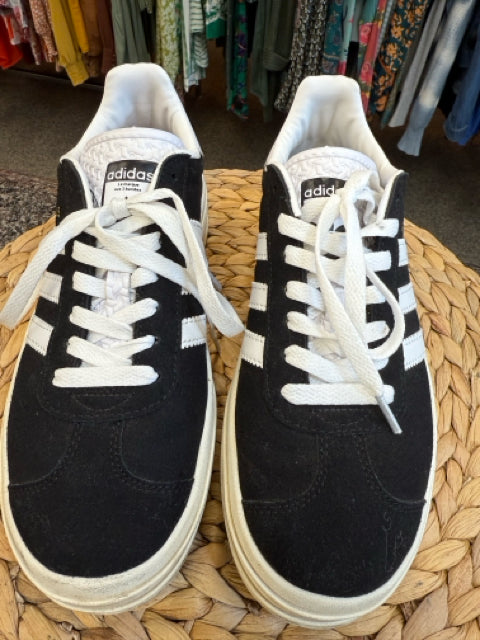 Pre-owned ADIDAS Black White Trim Size 8 Designer Sneaker