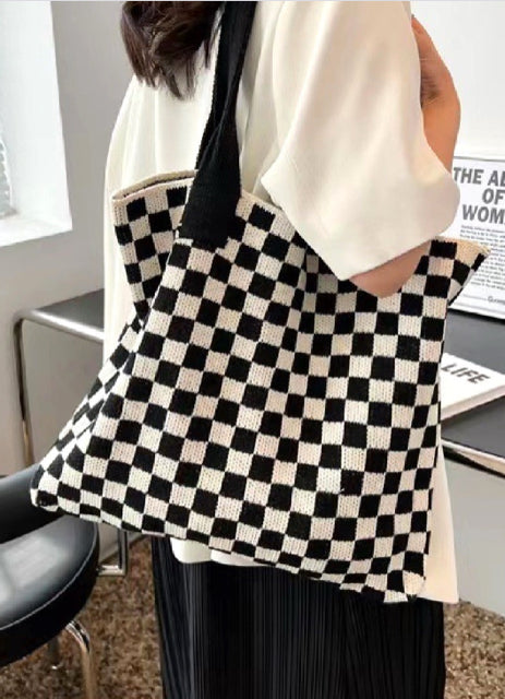 New Zenana Black Cream M Tote Purse