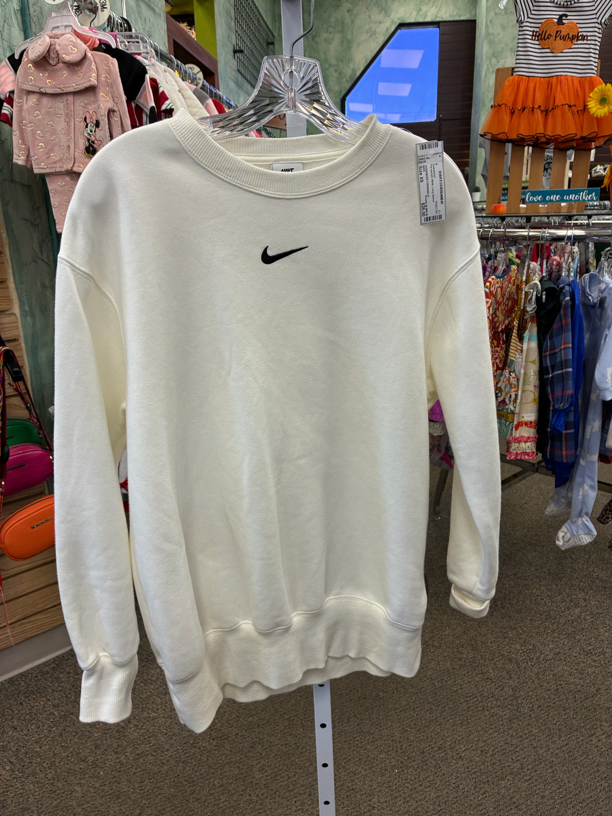 Pre-owned NIKE White Size XS Long Sleeve Sweatshirt