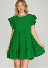 New SHE + SKY Green Size Small Short Sleeve Dress
