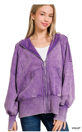 New Zenana Purple Size S/M Sweatshirt