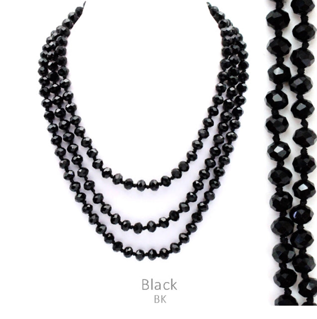New S Black Necklace