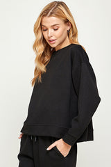 New SEE N  BE SEEN Black Size S Long Sleeve Blouse