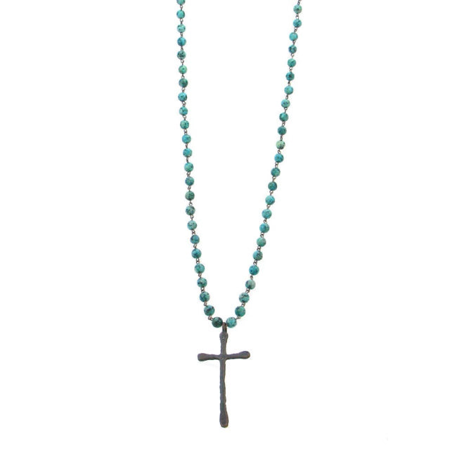 New WESTERN Turquoise Pewter Necklace