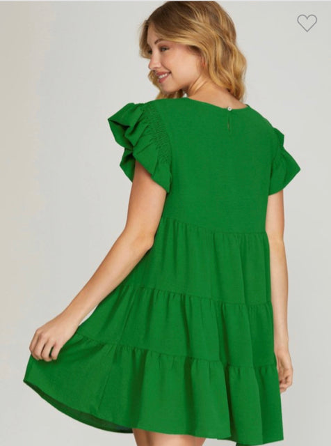 New SHE + SKY Green Size Small Short Sleeve Dress